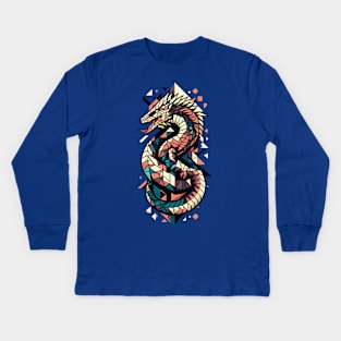 Abstract Animal Dragon 3 Kids Long Sleeve T-Shirt